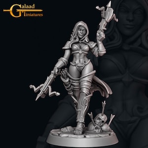 Rogue - Assassin - Ranger Miniature - Hunters - Galaad Miniatures - D&D 5e - Dungeons and Dragons - Pathfinder - Fantasy RPG Tabletop Games