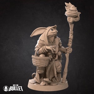 Harengon/Rabbitfolk Druid Miniature- Herengons-  Bite the Bullet -  D&D 5e - Dungeons and Dragons - Pathfinder - Fantasy RPG Tabletop Games