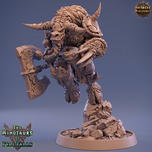 Phaolo Klanck - Minotaur Large Monstrosity Miniature -  Minotaurs of Fell Falls - Daybreak  - D&D 5e - Dungeons and Dragons - Fantasy