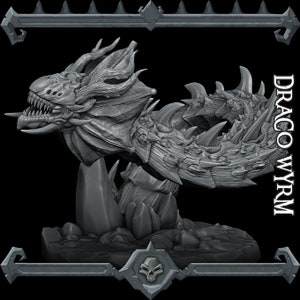 Draco Wyrm Miniatur - Rocket Pig Games - D&D 5e - Dungeons and Dragons - Fantasy RPG Tabletop Games - Pathfinder