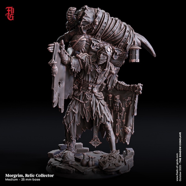 Morgrim, the Relic Collector Miniature- The Shadow Conclave- Flesh of Gods- D&D 5e- Dungeons and Dragons- Tabletop - Fantasy RPG