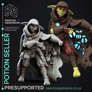 Goblin Miniature - Potion Seller - Goblin Potion Brewers - Printed Obsession - D&D 5e - Dungeons and Dragons - Pathfinder - Fantasy
