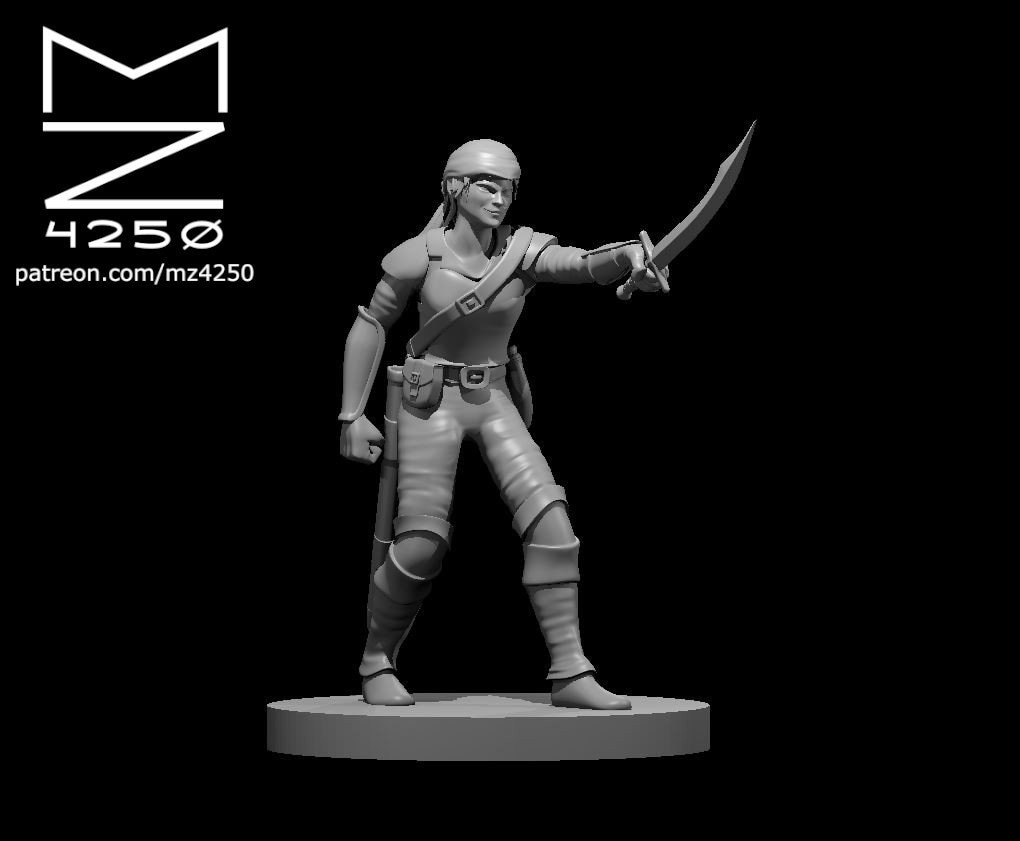 Bandit Miniature - Male or Female - MZ4250 - D&D 5e - Dungeons and ...