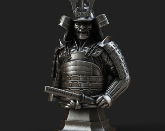 Samurai / Bushi Bust - Japanese Warrior - Model Kit - Statue - Fotis Mint - Miniature- Figure - Fan Art