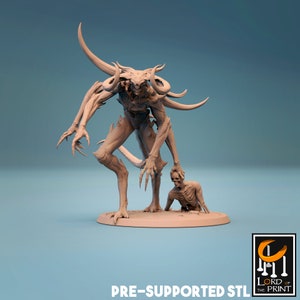 Tormentor Demon Miniature - Four Horsemen - Lord of the Print - D&D 5e - Dungeons and Dragons - Pathfinder - Fantasy RPG Tabletop Games