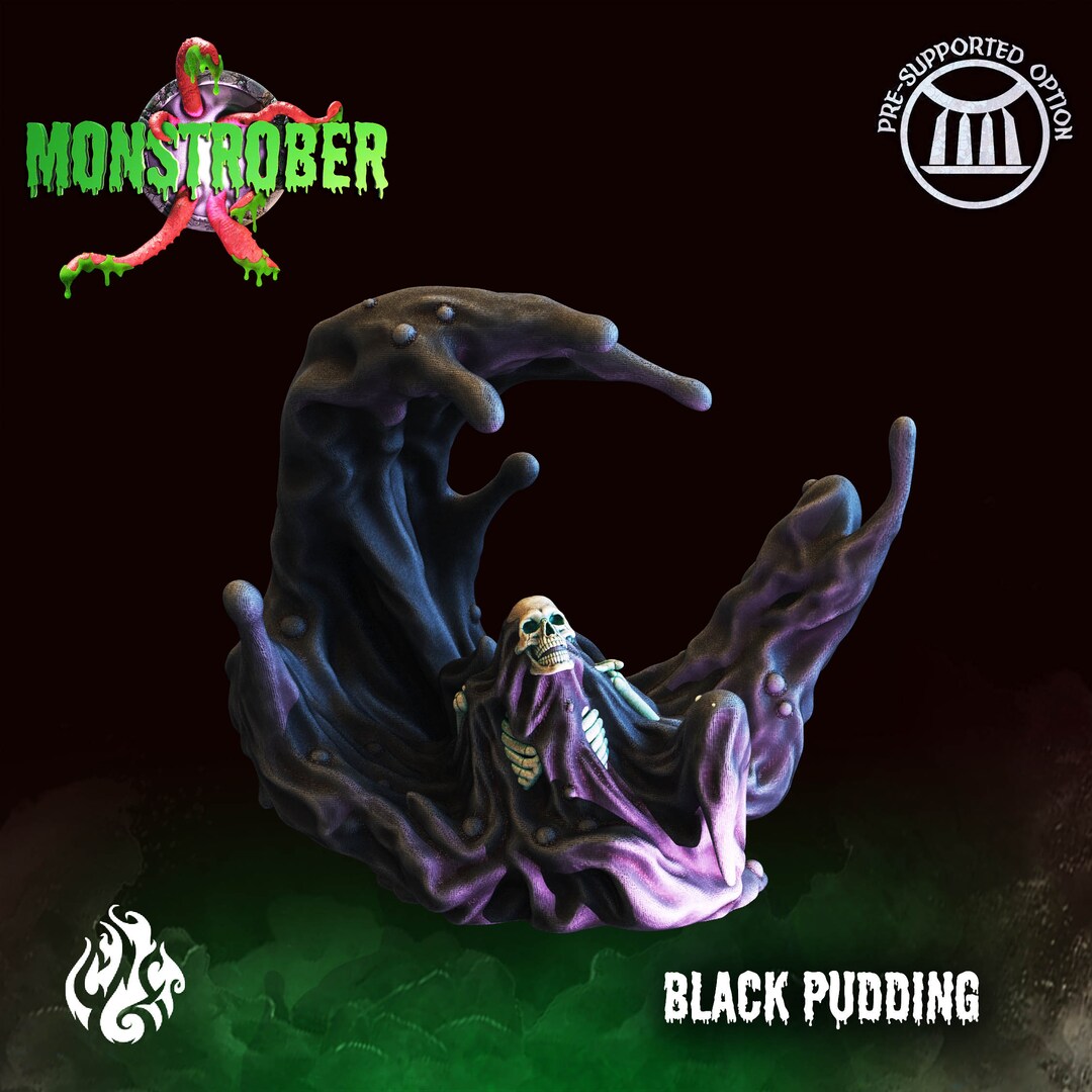 Black Pudding Large Ooze Miniature Crippled God Foundry D&D 5e Dungeons