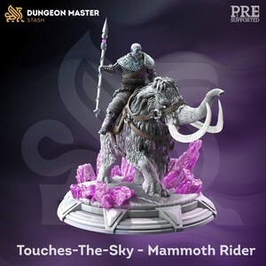 Mammoth Rider Miniature - Brian and Brawns - DM Stash - D&D 5e - Dungeons and Dragons - Pathfinder - Fantasy - Tabletop Games