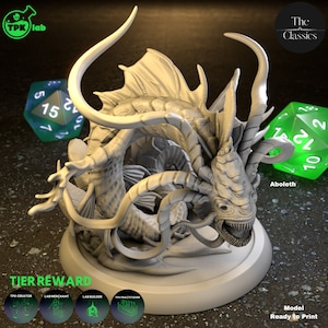 Aboleth Miniature - Large Aberration - The Classics- TPK Labs - D&D 5e - Dungeons and Dragons - Fantasy RPG Tabletop Games - Pathfinder
