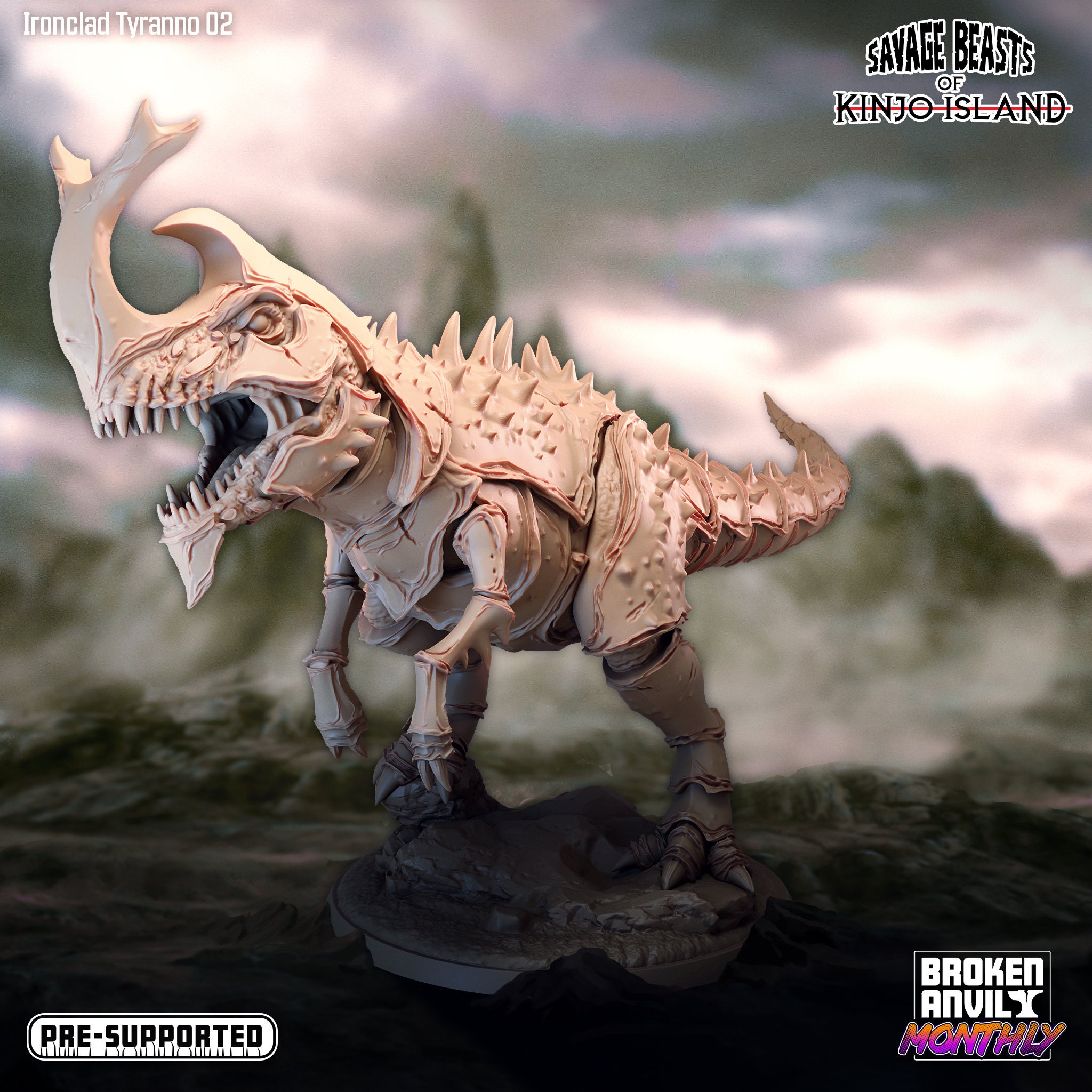 Ironclad Tyranny - T-rex - Huge Beast Miniature- Beast of Kinjo