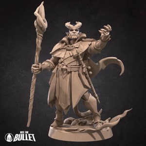 Tiefling Warlock Miniature- Tieflings- Bite the Bullet -D&D 5e - Dungeons and Dragons - Pathfinder - Fantasy RPG Tabletop Games