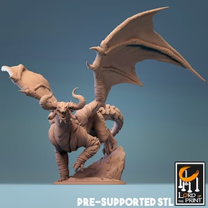 Cloud Dragon Miniature - Heaven and Hell - Lord of the Print - D&D 5e - Dungeons and Dragons - Pathfinder -Fantasy RPG Tabletop Games