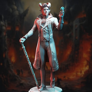 ティーフリング ローグ ミニチュア - Xarvir - 天国と地獄の彼方 - DM スタッシュ - D&D 5e - ダンジョンズ アンド ドラゴンズ - ファンタジー RPG テーブルトップ ゲーム - パスファインダー