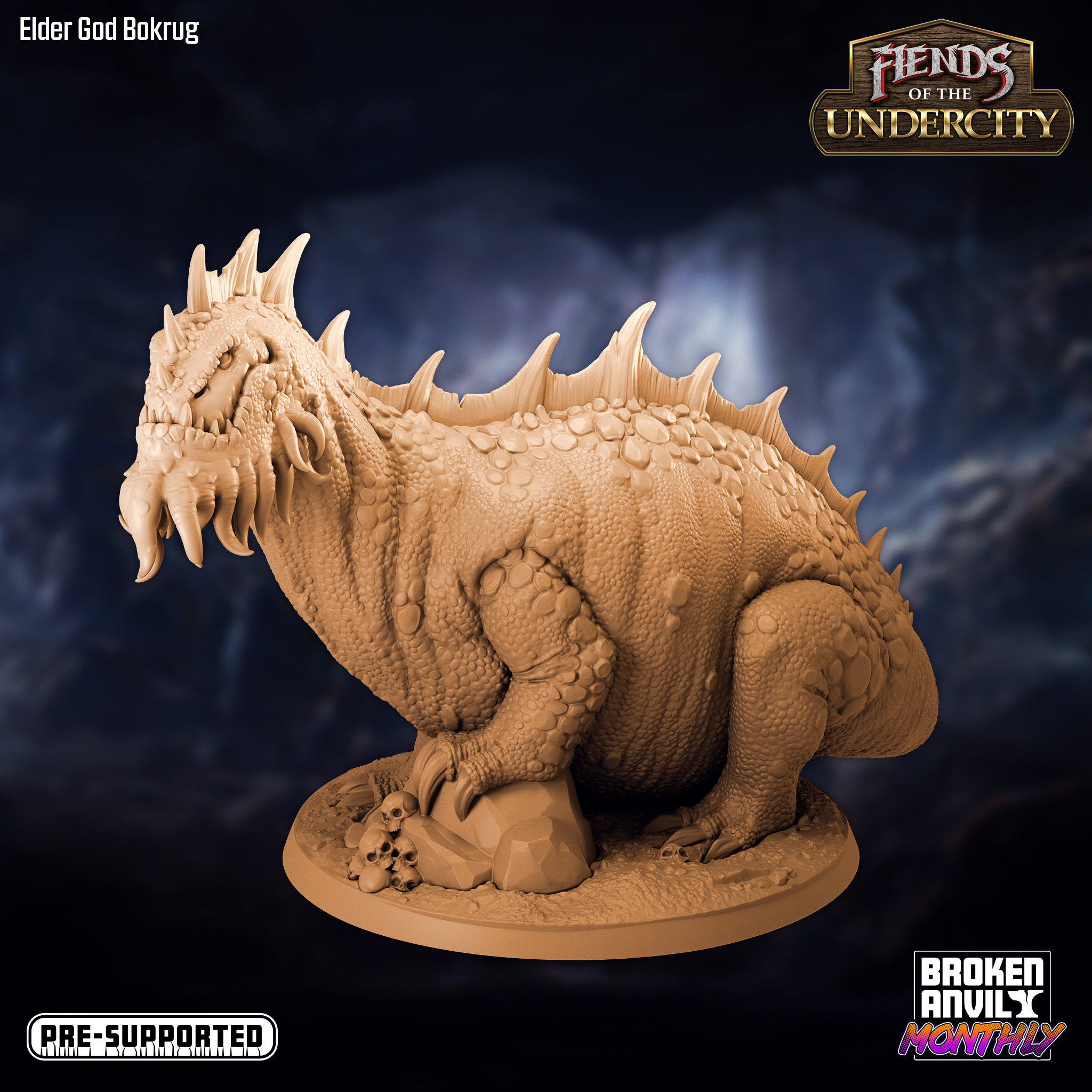 Elder God Bokrug Miniature - Fiends of the Undercity