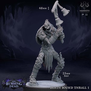 Death Bound Thrall w/ Fire- The Burning Dead- Mammoth Factory - D&D 5e - Dungeons and Dragons - Pathfinder - Fantasy RPG Tabletop Games
