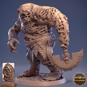 Undead Ogre Miniature - Corpus Crasnorsk - Horde of Dreadmarsh - Daybreak - D&D 5e - Dungeons and Dragons - Fantasy RPG Tabletop Games