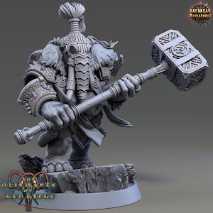 Loxodon Miniature - Ugro Stonedrop- Oliphants of Red Ridge - Daybreak  - D&D 5e - Dungeons and Dragons - Fantasy RPG Tabletop