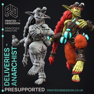 Goblin Delivery Miniature - Goblin Potion Brewers - Printed Obsession - D&D 5e - Dungeons and Dragons - Pathfinder - Fantasy Tabletop Games