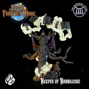 Keeper of Knowledge Miniature - Era of Forbidden Magic  - Crippled God Foundry -  D&D 5e - Dungeons and Dragons - Tabletop - Fantasy