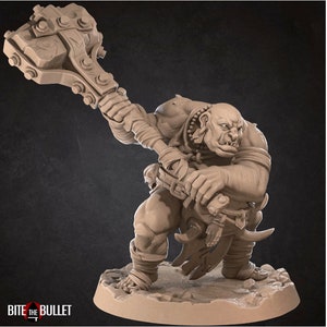 Ogre Miniature - Large Giant -  - Bite the Bullet -  D&D 5e - Dungeons and Dragons - Pathfinder - Fantasy RPG Tabletop Games