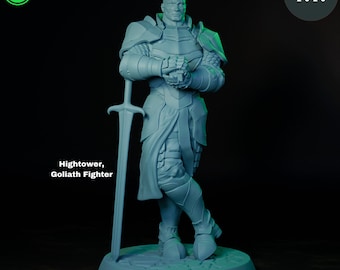 Edward Hightower, Goliath Fighter Miniature- TPK Labs- D&D 5e - Dungeons and Dragons - Tabletop - Fantasy RPG Games - Pathfinder