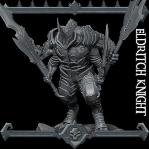 Eldritch Knight Miniature - Rocket Pig Games - D&D 5e - Dungeons and Dragons - Pathfinder - Fantasy RPG Tabletop Games