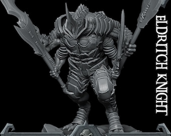 Eldritch Knight Miniature - Rocket Pig Games - D&D 5e - Dungeons and Dragons - Pathfinder - Fantasy RPG Tabletop Games
