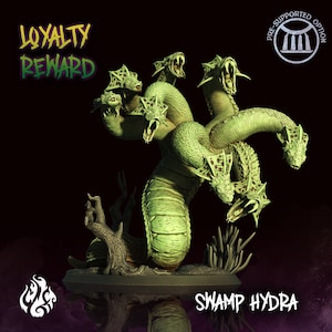 Swamp Hydra Miniature - Crippled God Foundry -  D&D 5e - Dungeons and Dragons - Pathfinder - Fantasy RPG Tabletop Games