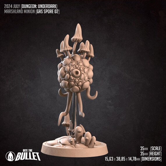 Gas Spore Fungi Miniature- Dungeon Underdark- Bite the Bullet -D&D