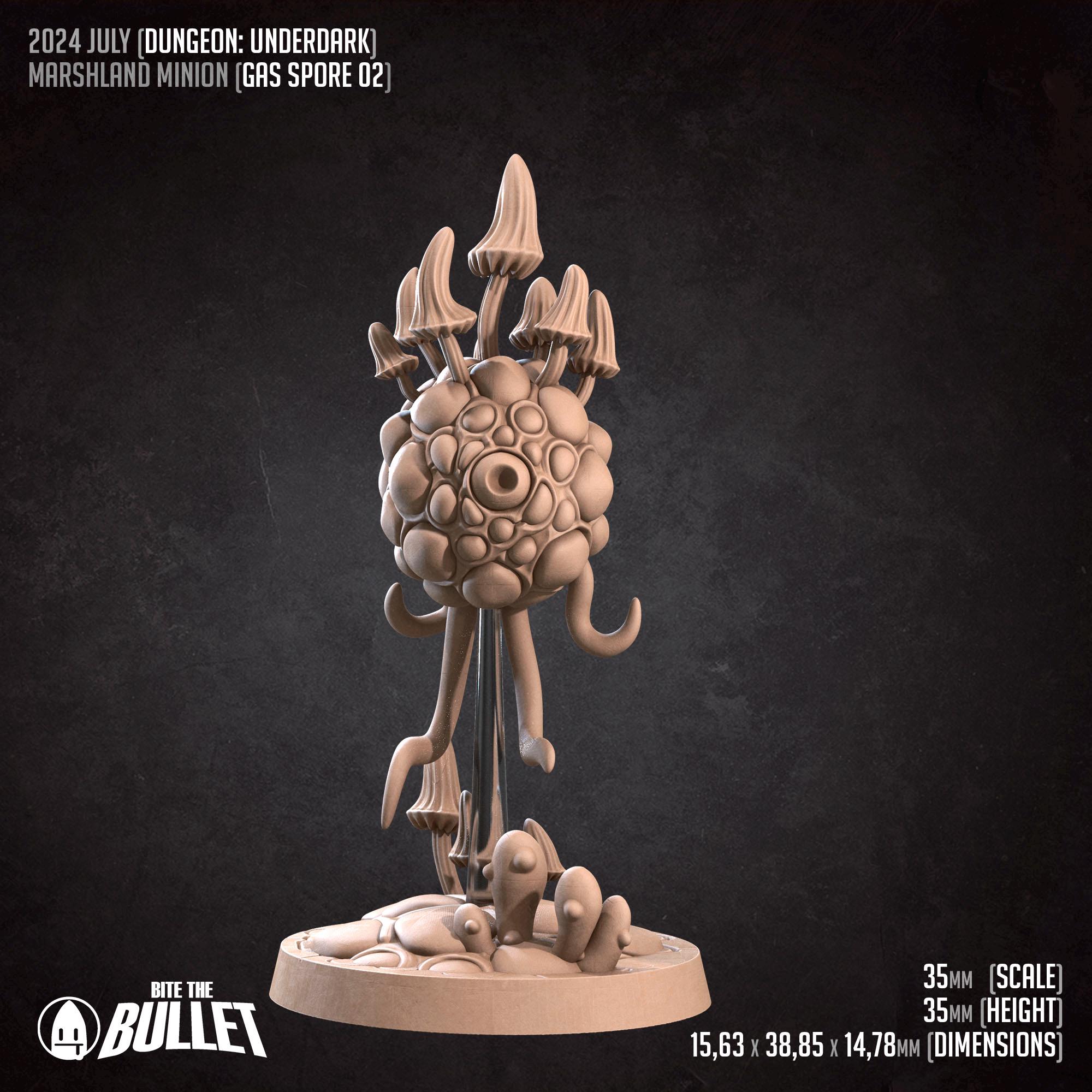 Gas Spore Fungi Miniature- Dungeon Underdark- Bite the Bullet -D&D
