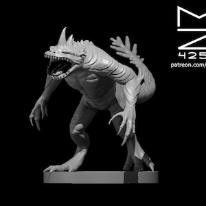 Troglodyte Medium humanoid Miniatuur - MZ4250 - D&D 5e - Dungeons and Dragons - Pathfinder -Fantasy RPG Tabletop Games