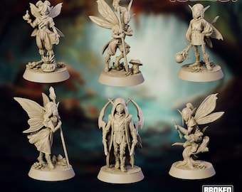 Fey Fairy Pixie Miniatures Tiny  - D&D 5e - Dungeons and Dragons - Pathfinder Fantasy RPG Tabletop Games