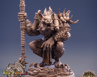 Gnoll Miniature - Jannik Hellhound - Blood Forest - Daybreak - D&D 5e - Dungeons and Dragons - Pathfinder - Fantasy RPG Tabletop Games