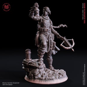 Human Explorer Miniature - Elicia - Hedonism Mines - Flesh of Gods - D&D 5e - Dungeons and Dragons - Tabletop - Fantasy Games - Pathfinder