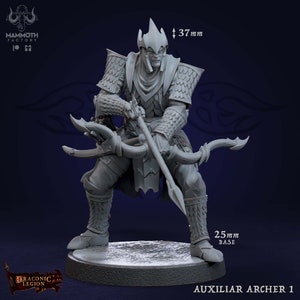 Auxiliar Archers (Ranger/Fighter Miniatures)- Draconic Legion- Mammoth Factory - D&D 5e - Dungeons and Dragons- Fantasy RPG Tabletop Games