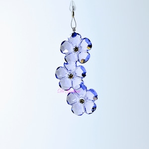 Swarovski Crystal Society Arctic Flower Window Ornament Purple Crystal Flowers