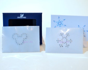 Swarovski Crystal Disney Mickey Mouse Snowflake Frozen Tattoo Clear Brand New