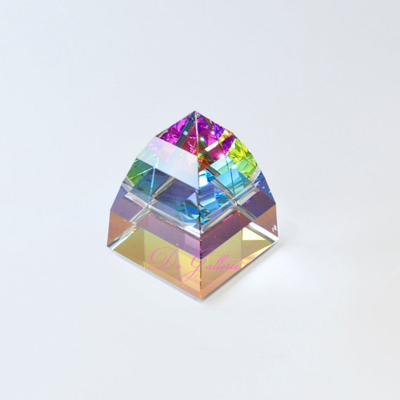 Crystal House Paper Weight Rainbow 