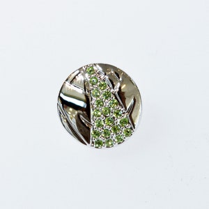 Swarovski Crystal Society 2008 Event Exclusive Green Crystal Bamboo Tack Pin Girl Scout  Rhodium-plated Brand New