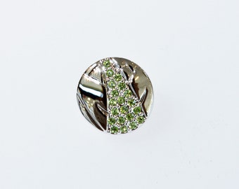 Swarovski Crystal Society 2008 Event Exclusive Green Crystal Bamboo Tack Pin Girl Scout  Rhodium-plated Brand New