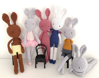Amigurumi / Rabbit comforter / Crochet / Crochet comforter / Plush / Crochet animals / Handmade in France