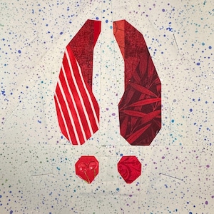 Deer Print Foundation Paper Pieced Quilt Pattern Block From The Geometric Creatures Series: Animal Tracks