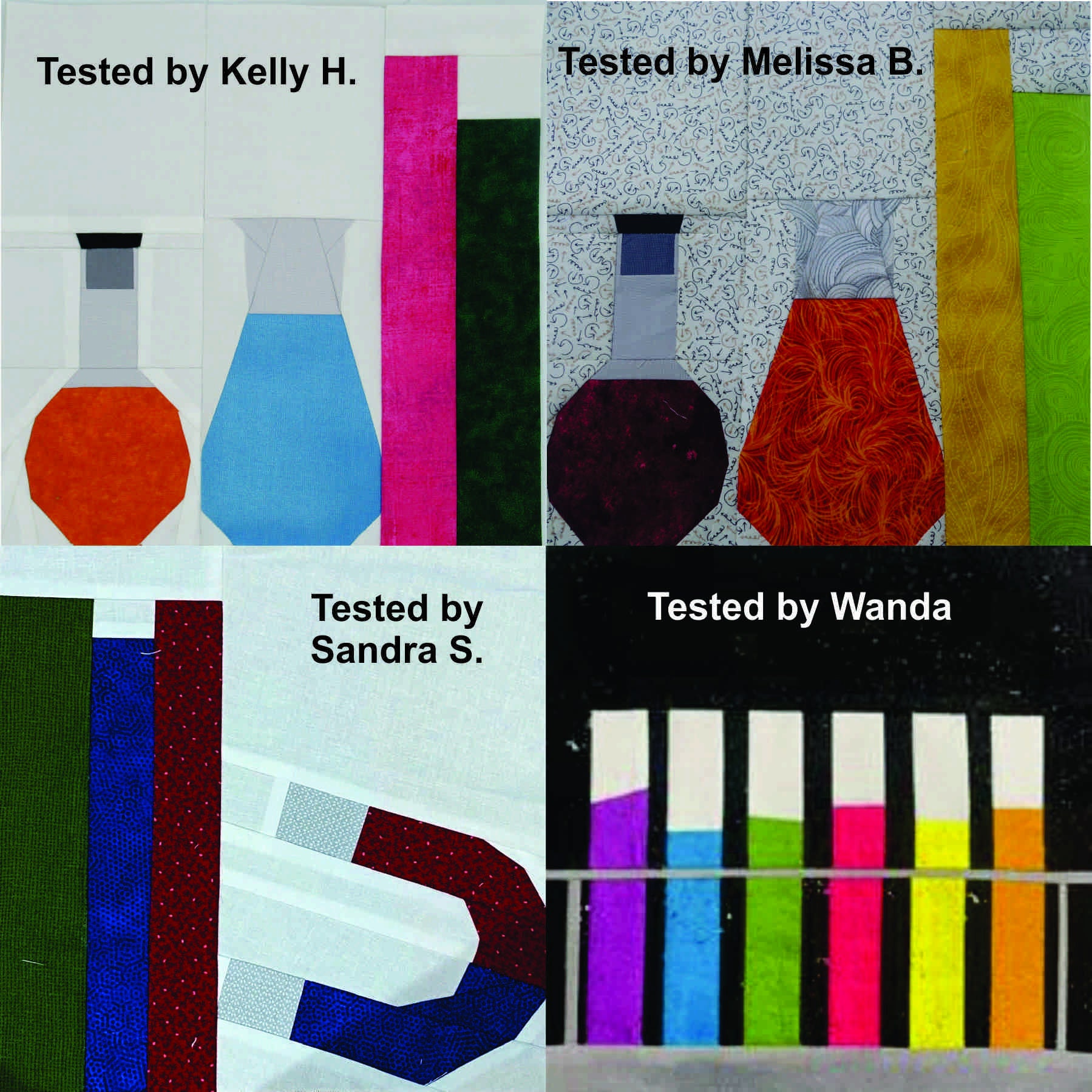 Bundle 1: Science Bookcase Foundation Paper Pieced Quilt Block Patterns ...