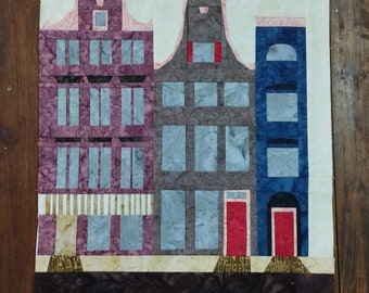 Houses No. 2 Amsterdam Netherlands Paper Pieced Quilt Pattern Block