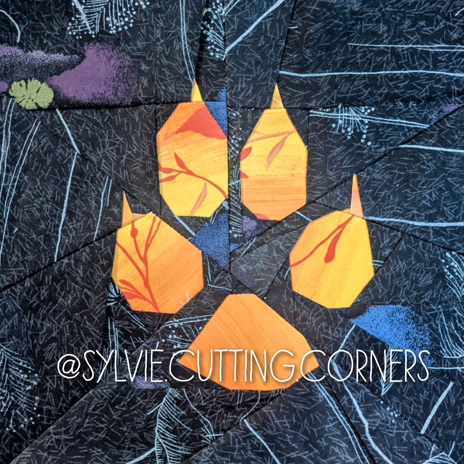 Fox Print Foundation Paper Pieced Quilt Pattern Block From the ...