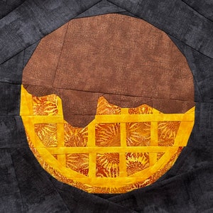 Stroopwafel-Papierstück-Quiltmusterblock