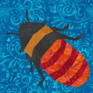Hissing Cockroach Insect Bug Paper Pieced Quilt Pattern Block 16&quot;x12&quot;