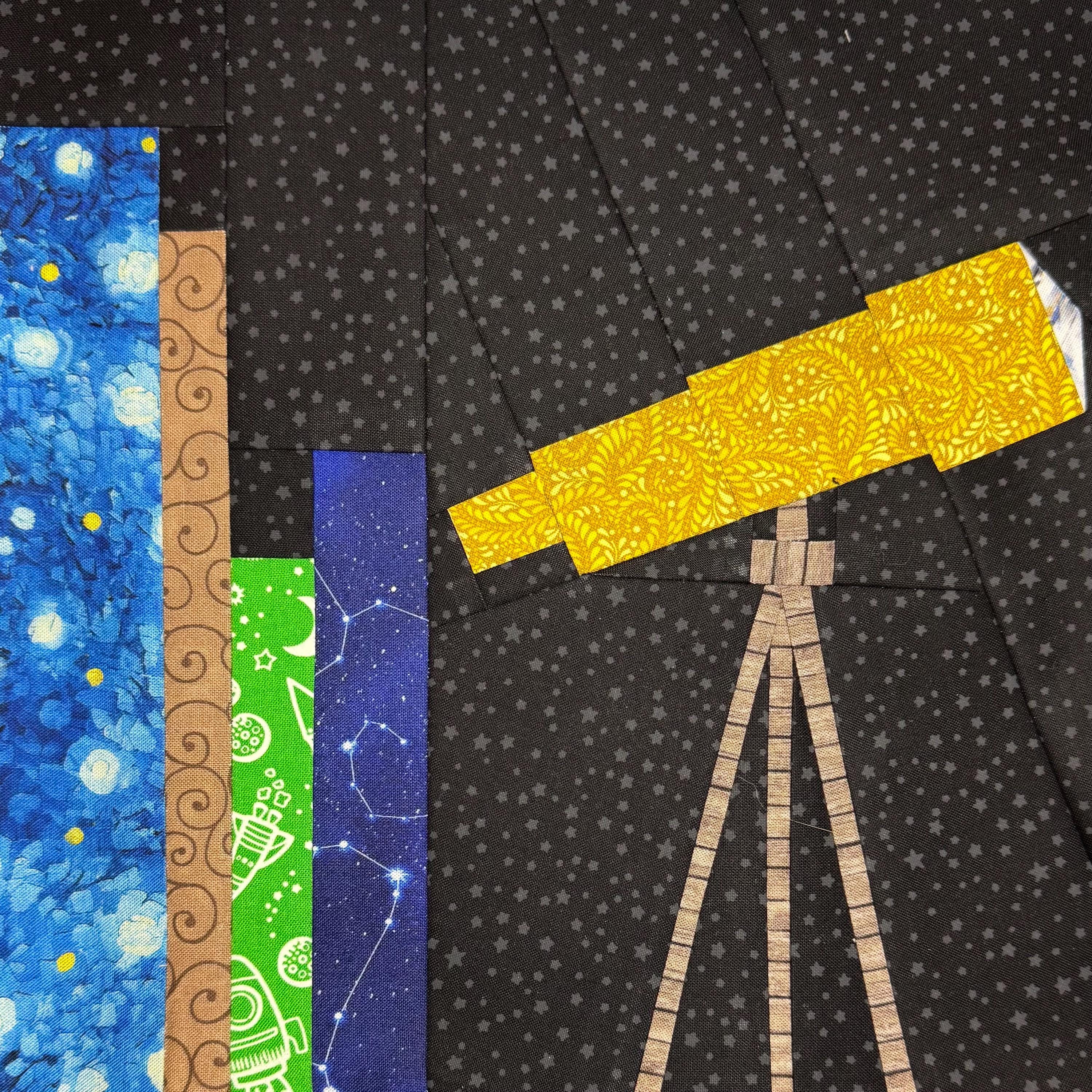 Telescope Pattern Raft Telescope Bookcase Quilt Pattern FPP 10
