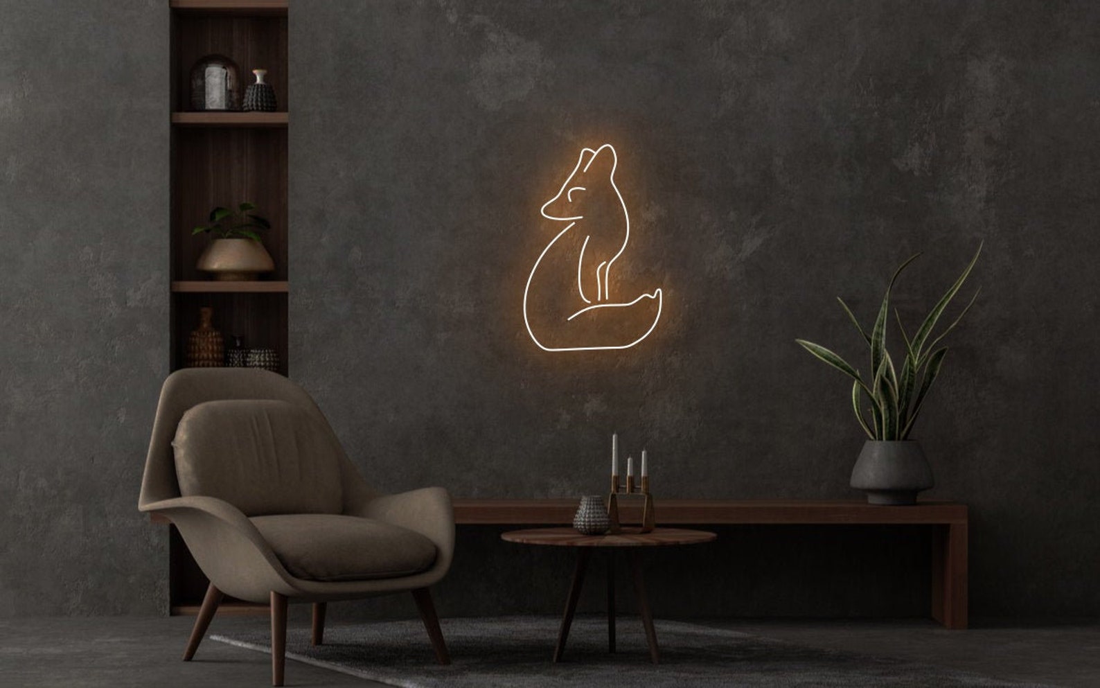 Fuchs Neon Schild Tier LED Schild Schlafzimmer Neon Schild | Etsy