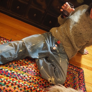 Relaxed fit boho jeans