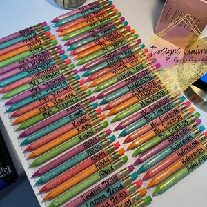 Custom Glitter Mechanical Pencil Set | Teacher Gift image 3